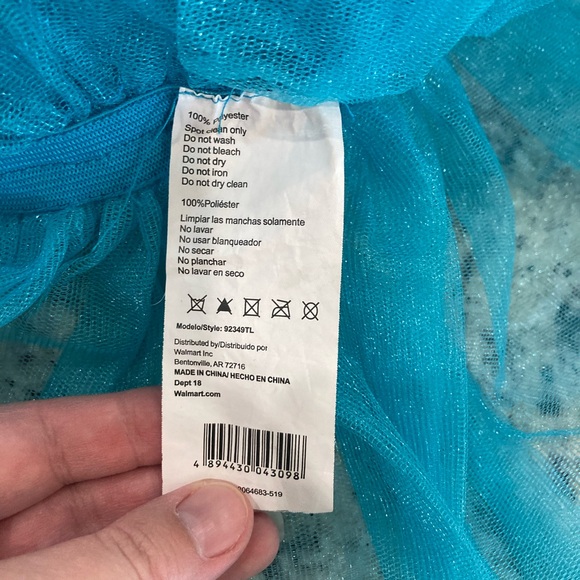 Way To Celebrate one size fits most bright blue tutu in great condition - Picture 4 of 4